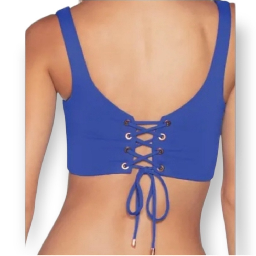 Maaji smocking dazzle 4 way reversible lace up bikini top - Picture 8 of 14
